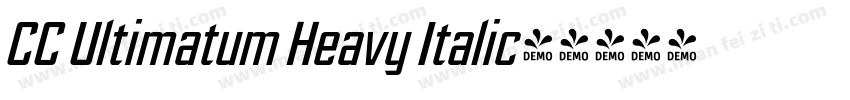 CC Ultimatum Heavy Italic字体转换